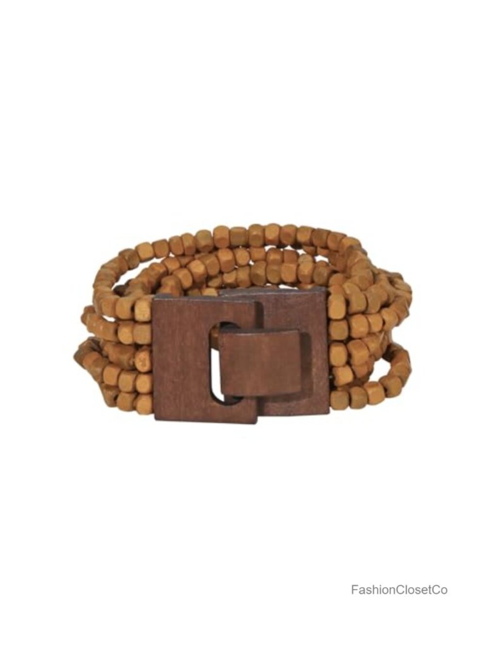 Boho Wooden Beaded Bangle Bracelet Chunky Women's Jewelry Bracelet